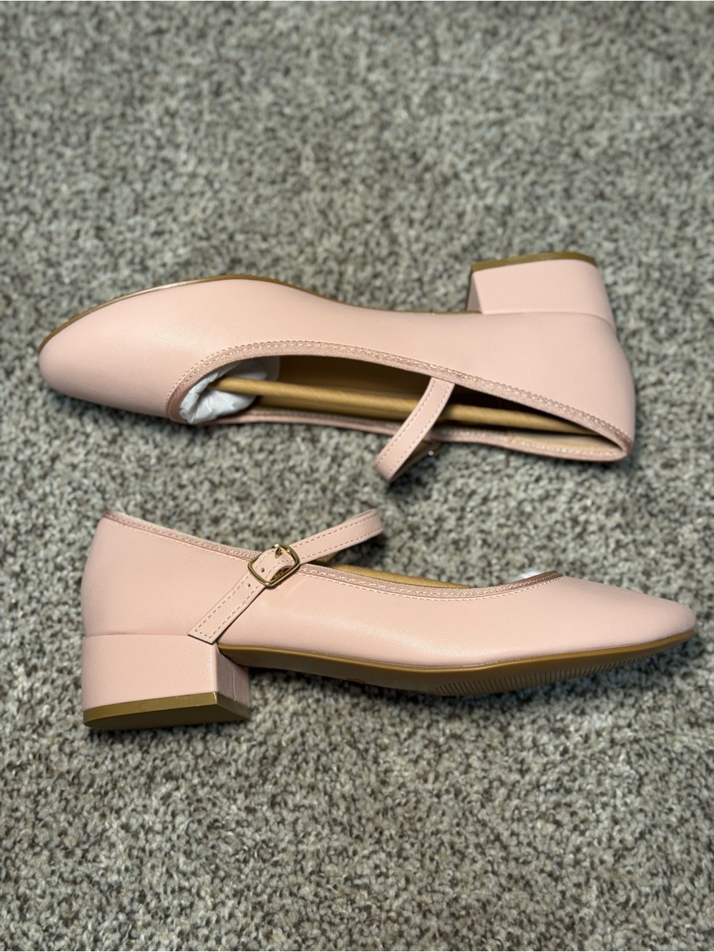 Madden Girl Pink Mary Jane Block Heel Flats - Picture 4 of 9